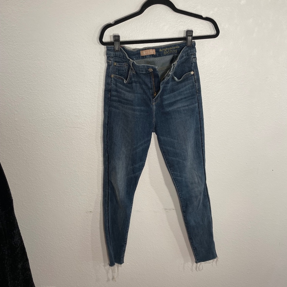 7 For All Mankind High Waist Ankle Skinny Jeans , Size 28